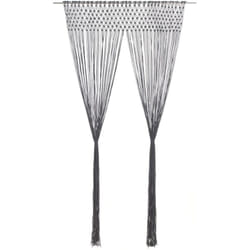 Tenda Macramè Antracite 140x240 cm in Cotone Vidaxl 25876