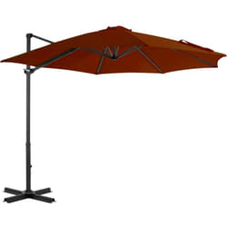 Ombrellone a Sbalzo con Palo in Alluminio 300 cm Terracotta Vidaxl 3628