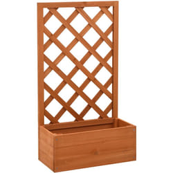Vidaxl - Fioriera con Traliccio Arancione 50x25x90 cm Massello di Abete 4448