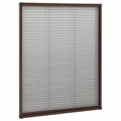 vidaXL Zanzariera Plissettata Finestre in Alluminio Marrone 80x100 cm - Vista aggiuntiva 3