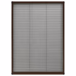 vidaXL Zanzariera Plissettata Finestre in Alluminio Marrone 80x120 cm - Vista aggiuntiva 2