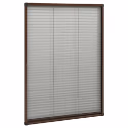 vidaXL Zanzariera Plissettata Finestre in Alluminio Marrone 80x120 cm - Vista aggiuntiva 3