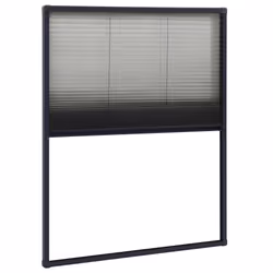 vidaXL Zanzariera Plissettata Finestre Alluminio Antracite 60x80 cm - Vista aggiuntiva 2