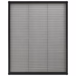 vidaXL Zanzariera Plissettata Finestre in Alluminio Antracite 80x100cm - Vista aggiuntiva 2