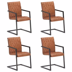 VidaXL 3057792, Schiuma, Vera pelle, Acciaio, 510 mm, 560 mm, 910 mm, 45 cm, 46,5 cm