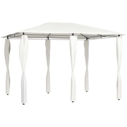 Vidaxl - Gazebo con Montanti Rivestiti 3x4x2,6 m Crema 160 g/m²