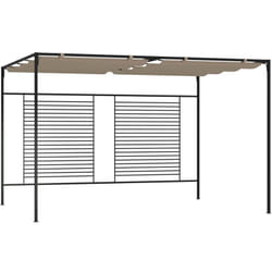 Vidaxl - Gazebo con Tetto Retrattile 3x4x2,3 m Grigio Talpa 180 g/m²