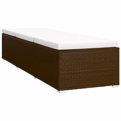 VidaXL 3057663 sedia da esterno Salone Seduta imbottita Poliestere, Rattan sintetico, Acciaio Marrone, Crema, Bianco - Vista aggiuntiva 5