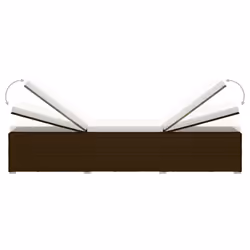 VidaXL 3057663 sedia da esterno Salone Seduta imbottita Poliestere, Rattan sintetico, Acciaio Marrone, Crema, Bianco - Vista aggiuntiva 6
