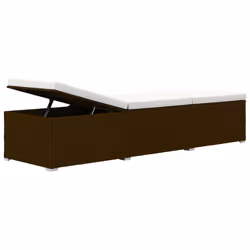 VidaXL 3057663 sedia da esterno Salone Seduta imbottita Poliestere, Rattan sintetico, Acciaio Marrone, Crema, Bianco - Vista aggiuntiva 7