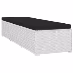 VidaXL 3057664 sedia da esterno Salone Seduta imbottita Poliestere, Rattan sintetico, Acciaio Nero, Bianco - Vista aggiuntiva 5