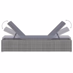 VidaXL 3057665 sedia da esterno Salone Seduta imbottita Poliestere, Rattan sintetico, Acciaio Grigio - Vista aggiuntiva 7