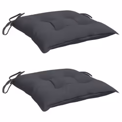 vidaXL Cuscini per Sedia 2 pz Antracite 40x40x7 cm in Tessuto Oxford - Vista aggiuntiva 3