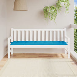 Cuscino per Panca, Comodo Cuscino per sgabello Azzurro 180x50x7 cm in Tessuto Oxford Vidaxl 4946