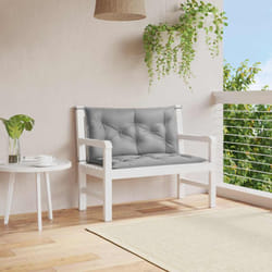 Cuscini Panca da Giardino 2pz Grigi 100x50x7cm Tessuto Oxford