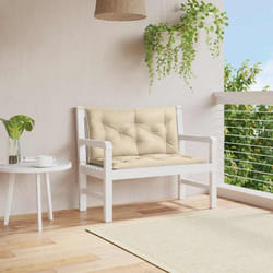 Cuscini Panca da Giardino 2pz Beige 100x50x7cm Tessuto Oxford