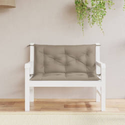 2 pz Cuscini Panca da Giardino, Comodo cuscino per sgabello Tortora 100x50x7cm Tessuto Oxford Vidaxl 8103