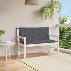 Cuscini Panca Giardino2 pz Antracite 120x50x7 cm Tessuto Oxford Vidaxl 8507