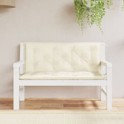 Cuscini Panca Giardino2 pz Bianco Crema 120x50x7 Tessuto Oxford Vidaxl 8825