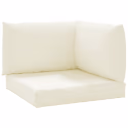 vidaXL Cuscini per Pallet 3 pz Bianco Crema in Tessuto Oxford - Vista aggiuntiva 2