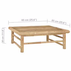 VidaXL 313144 panca da esterno Bamboo, Poliestere - Vista aggiuntiva 7