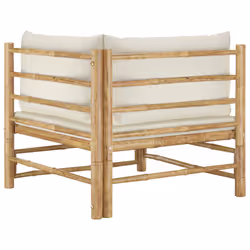 VidaXL 313145 panca da esterno Bamboo, Poliestere - Vista aggiuntiva 4
