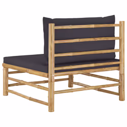 VidaXL 313154 panca da esterno Bamboo, Poliestere - Vista aggiuntiva 4