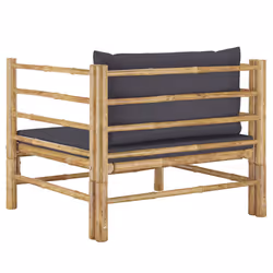 VidaXL 313156 panca da esterno Bamboo, Poliestere - Vista aggiuntiva 4
