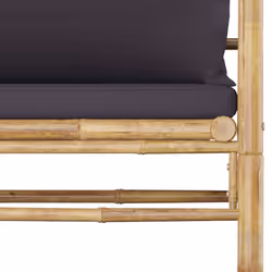 VidaXL 313156 panca da esterno Bamboo, Poliestere - Vista aggiuntiva 5