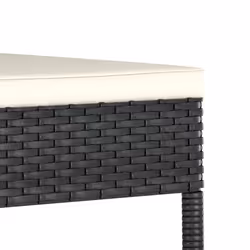 VidaXL 315106 sedia da esterno Terrazzo Seduta imbottita Rattan sintetico, Acciaio Nero, Crema - Vista aggiuntiva 5