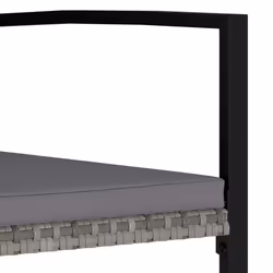 VidaXL 315112 sedia da esterno Terrazzo Seduta imbottita Rattan sintetico, Acciaio Grigio - Vista aggiuntiva 4