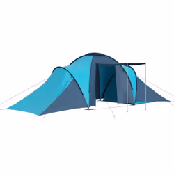 vidaXL Tenda da Campeggio per 6 Persone Blu Marino e Azzurro - Vista aggiuntiva 2
