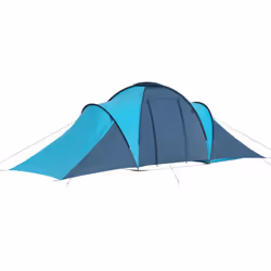 vidaXL Tenda da Campeggio per 6 Persone Blu Marino e Azzurro - Vista aggiuntiva 3