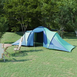 vidaXL Tenda da Campeggio per 6 Persone Blu e Verde