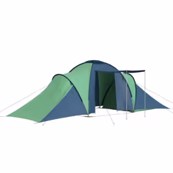 vidaXL Tenda da Campeggio per 6 Persone Blu e Verde - Vista aggiuntiva 2