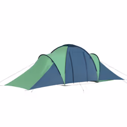 vidaXL Tenda da Campeggio per 6 Persone Blu e Verde - Vista aggiuntiva 3