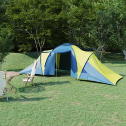 vidaXL Tenda da Campeggio per 6 Persone Blu e Giallo
