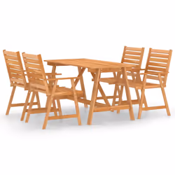 vidaXL Set da Pranzo da Giardino 5 pz in Legno Massello di Acacia - Vista aggiuntiva 2