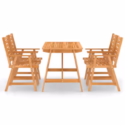 vidaXL Set da Pranzo da Giardino 5 pz in Legno Massello di Acacia - Vista aggiuntiva 3