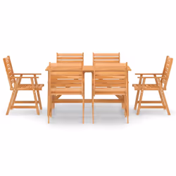 vidaXL Set da Pranzo da Giardino 7 pz in Legno Massello di Acacia - Vista aggiuntiva 3