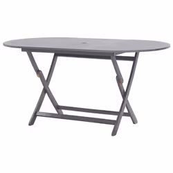 vidaXL Set da Pranzo per Giardino 9 pz Legno Massello di Acacia Grigio - Vista aggiuntiva 3