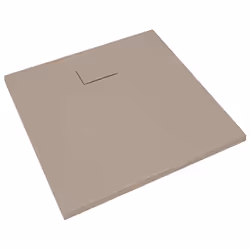 vidaXL Piatto Doccia in SMC Marrone 90x80 cm - Vista aggiuntiva 3