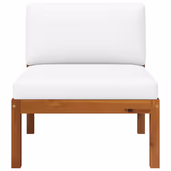 vidaXL Set da giardino 2 pezzi con cuscini in legno di acacia e corda - Vista aggiuntiva 3
