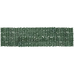 Paravento da Balcone con Foglie Verde Scuro 400x100 cm