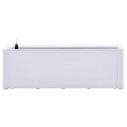 vidaXL Letto Rialzato da Giardino con Sistema Irrigazione Bianco - Vista aggiuntiva 3