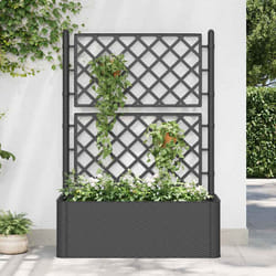 vidaXL Letto Rialzato da Giardino Graticcio e Irrigazione Antracite