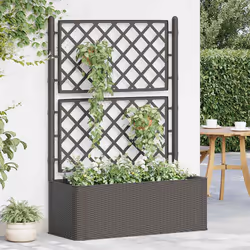 vidaXL Letto Rialzato da Giardino Graticcio e Irrigazione Antracite - Vista aggiuntiva 3