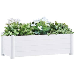 Vidaxl - Fioriere, Letto Rialzato da Giardino in pp Bianco 100x43x35 cm