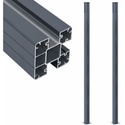 Set da 2 Pali di Recinzione 185cm Alluminio resistente disponibili vari colori colore: Grigio Scuro