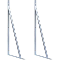 Set da 2 staffe di Supporto per Recinzione in Acciaio Zincato resistenti e robuste